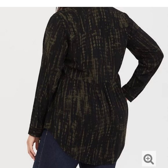 Torrid Challis Long Sleeve Blouse - Picture 2 of 3